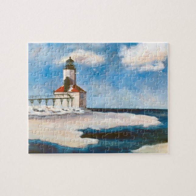 Puzzle Phare de ville du Michigan (Horizontal)