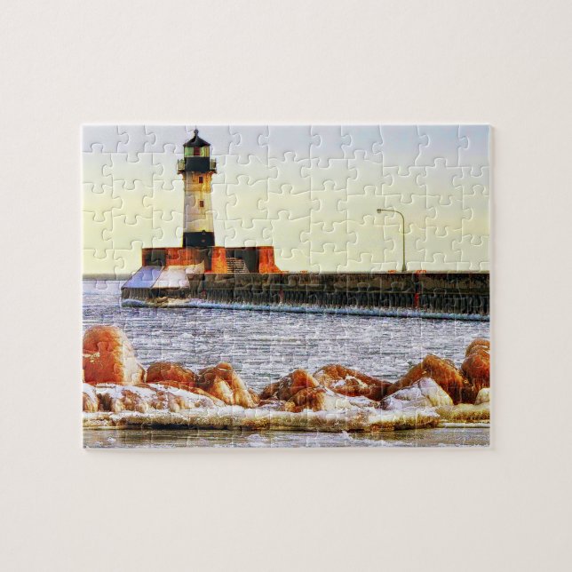 Puzzle Phare Hiver, Duluth Minnesota (Horizontal)