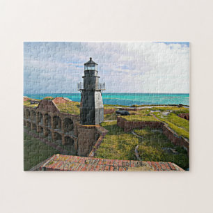 Puzzle Phare principal de jardin, Tortugas sec la Floride