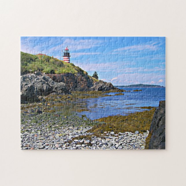 Puzzle Phare principal occidental de Quoddy, Lubec Maine (Horizontal)