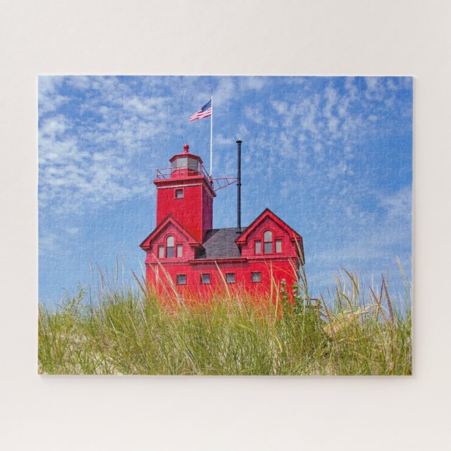 Puzzle Phare rouge du Michigan (Horizontal)