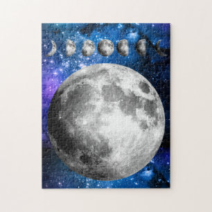 Puzzle Phases de la Lune & Étoiles Brillantes de l'Univer