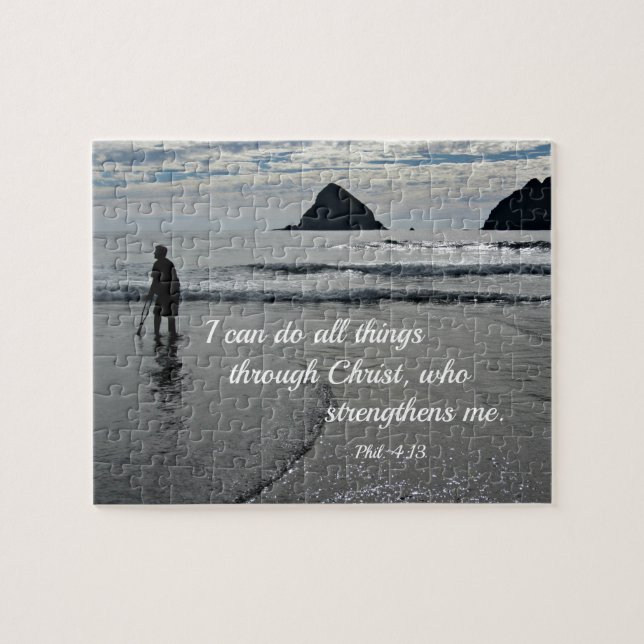 Puzzle Phil. 4:13 Je peux faire tout par le Christ... (Horizontal)