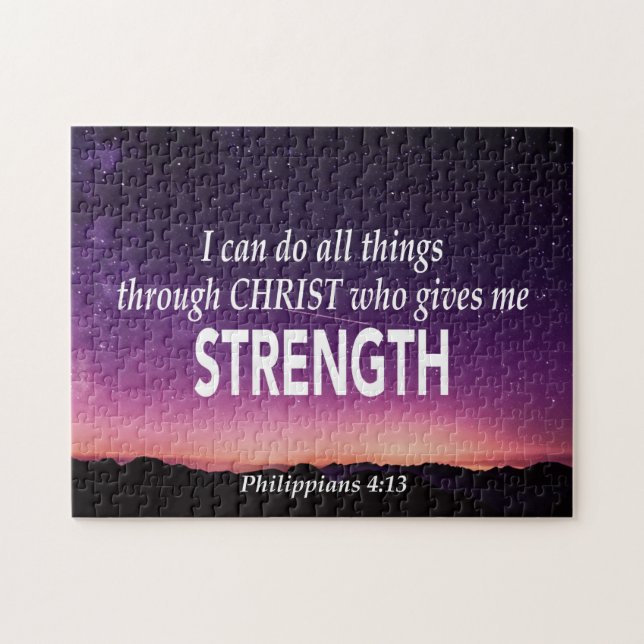 Puzzle PHILIPPIENS 4:13 Je Peux Faire Tout Chrétien (Horizontal)