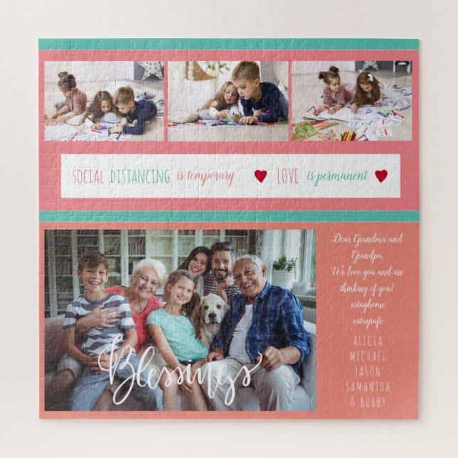 Puzzle Photo collage créer votre propre message d'amour d (Vertical)