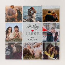 Photo Collage ''I Love You'' Saint-Valentin