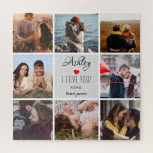 Puzzle Photo Collage ''I Love You'' Saint-Valentin