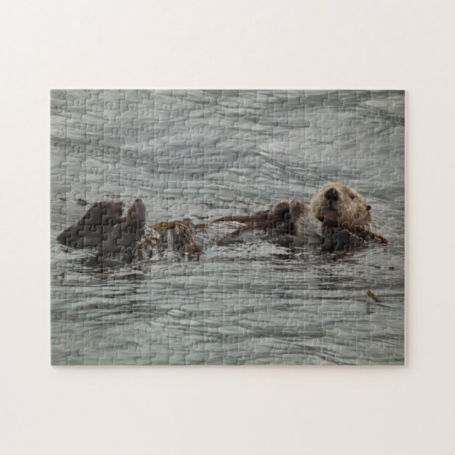 Puzzle Photo d'Alaska de loutre de mer (Horizontal)