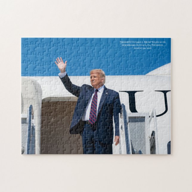 Puzzle Photo d'avion du président Donald J. Trump (Horizontal)
