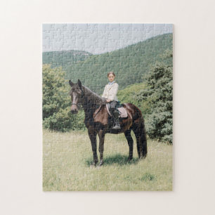Puzzle Photo de cheval équestre personnalisé Unique