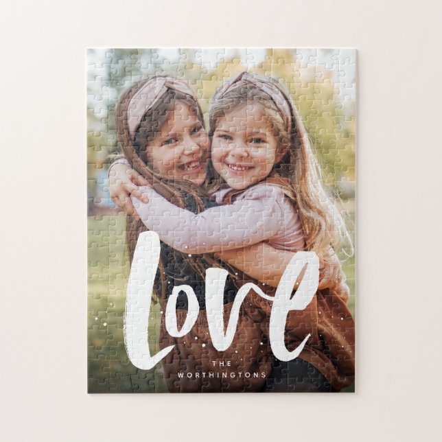 Puzzle Photo de famille d'amour audacieuse (Vertical)