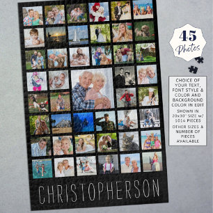 Puzzle Photo de famille Nom du collage Noir