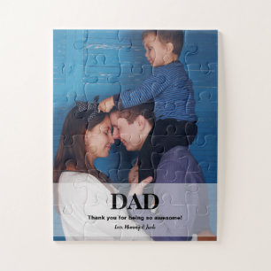 Puzzle Photo de famille papa personnalisée personnalisée 
