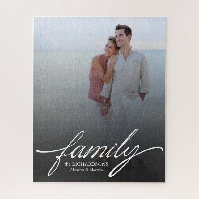 Puzzle photo de famille personnalisée (Vertical)