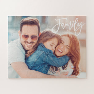 Puzzle Photo de famille personnalisée de script moderne