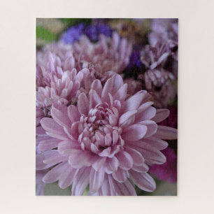 Puzzle Photo de fleur de chrysanthème rose