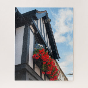 Puzzle Photo de fleurs rouges à Stratford-upon-Avon