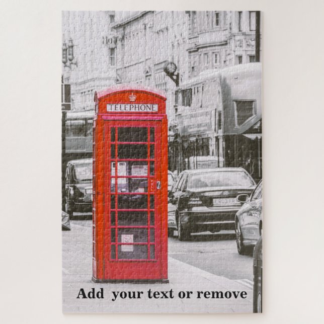 Puzzle Photo de la boîte téléphonique rouge de Londres, R (Vertical)