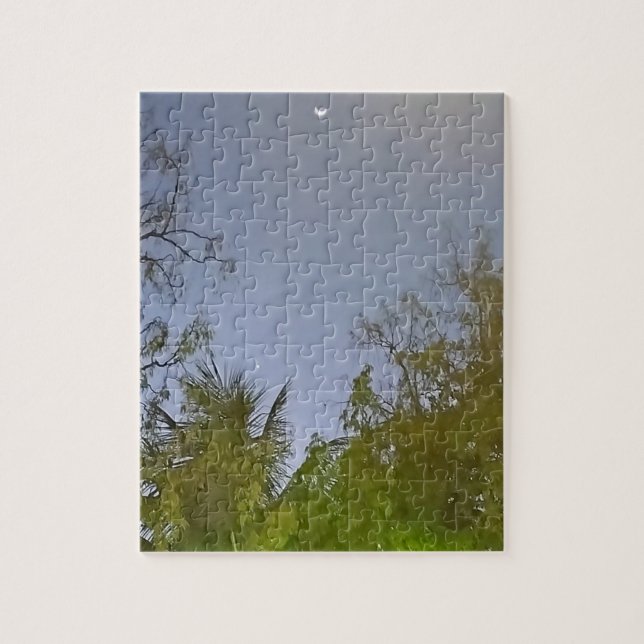 Puzzle Photo de la lune Sky Crescent du soir (Vertical)