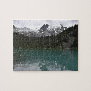 Puzzle Photo de la montagne couverte de neige du lac Glac
