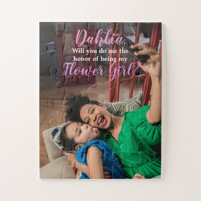 Puzzle photo de la proposition de fille de la fleu (Vertical)