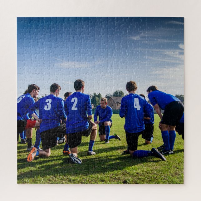 Puzzle Photo de l'équipe de football personnalisée (Vertical)
