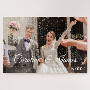 Puzzle Photo de mariage moderne simple