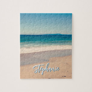 Puzzle Photo de plage personnalisée Océan Bleu Scénique