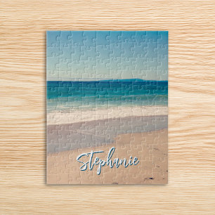 Puzzle Photo de plage personnalisée Océan Bleu Scénique