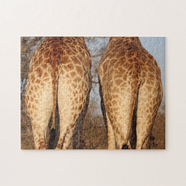 Puzzle Photo de son et de ses boutons de girafe (Horizontal)