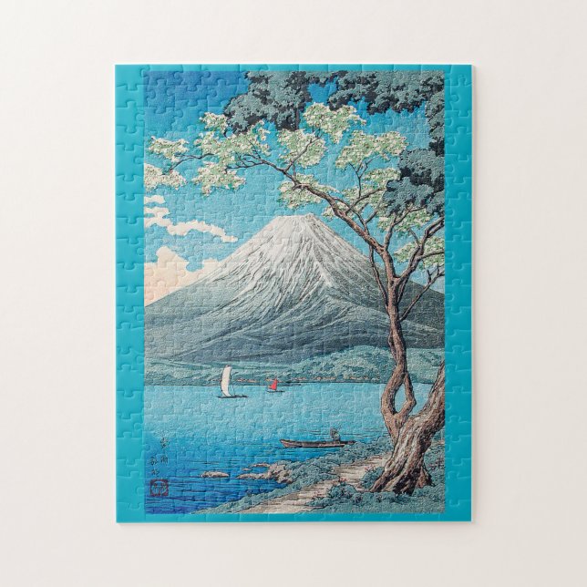 Puzzle Photo du Mont Fuji du lac Yamanaka par H.Takahashi (Vertical)