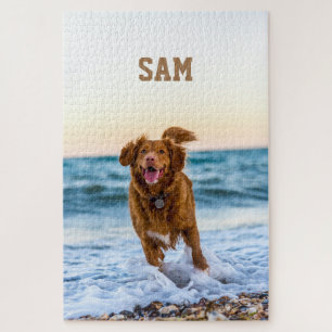 Puzzle Photo et nom du chien personnalisé