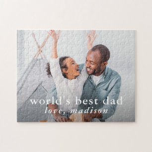 Puzzle Photo et nom du meilleur papa du monde