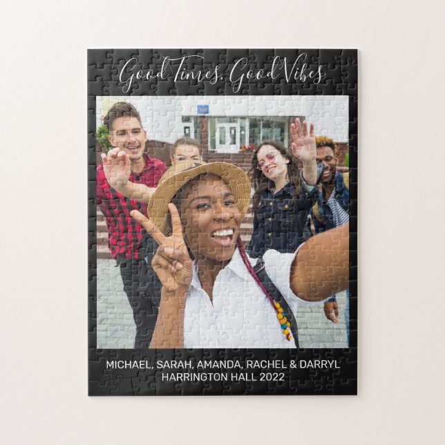 Puzzle photo et texte personnalisé (Vertical)