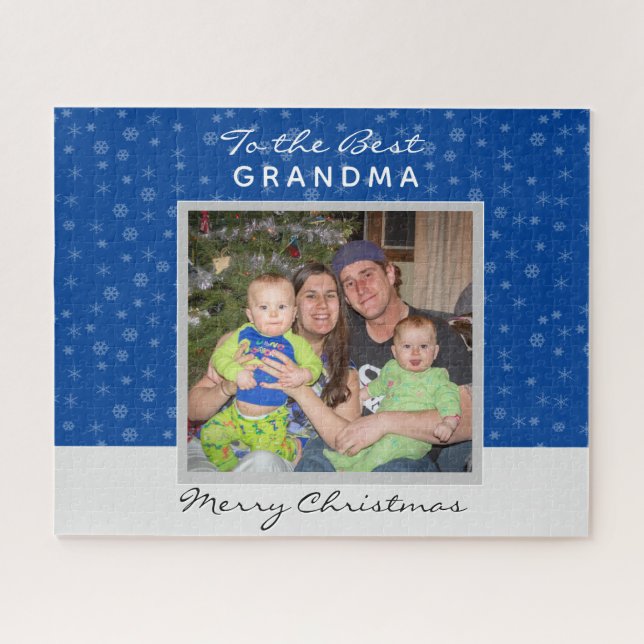 Puzzle Photo grand-mère personnalisée (Horizontal)