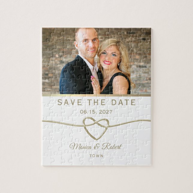 Puzzle Photo Mariage Enregistrer La Date (Vertical)