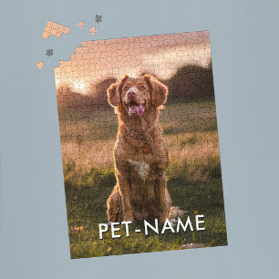 Puzzle Photo personnalisée avec le nom de votre chien