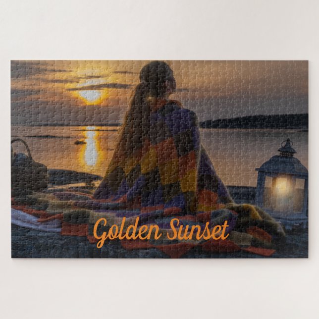 Puzzle Photo personnalisée et texte (Horizontal)