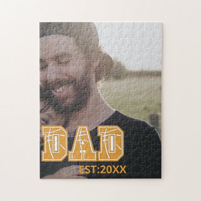 Puzzle Photo personnalisée Fête des pères Sports Papa Bas (Vertical)