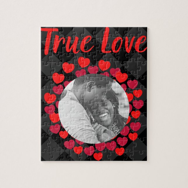 Puzzle Photo personnalisée Véritable Amour Saint Valentin (Vertical)