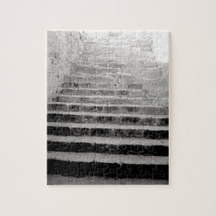 Puzzle Photographie de voyage en noir et blanc Escalier e