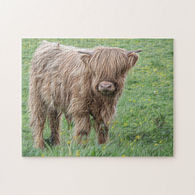 Puzzle Photographie écossaise de vache (Horizontal)