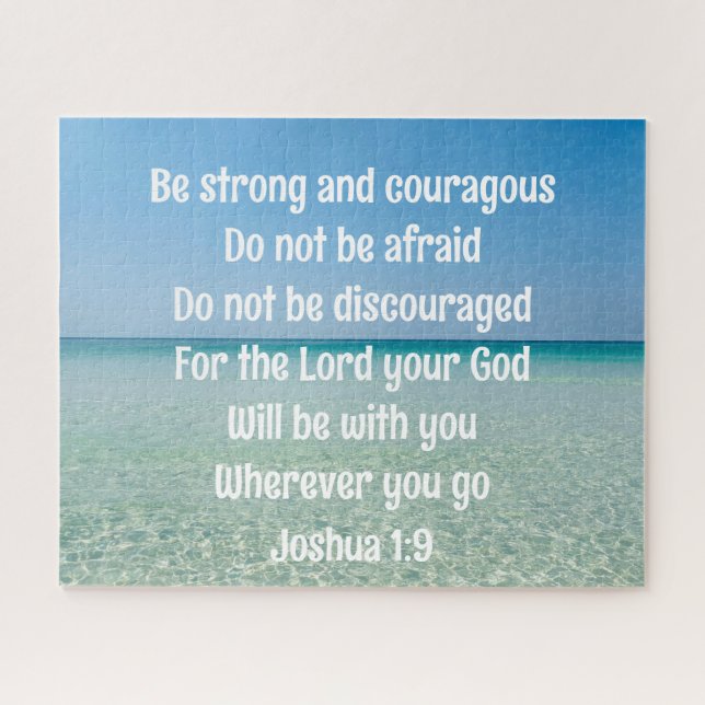 Puzzle Photographie inspirante de la Bible Verse Beach (Horizontal)