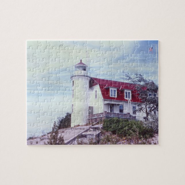 Puzzle photographique du phare de Point Betsie (Horizontal)