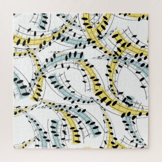 Puzzle Phrases musicales : Arrière - plan blanc gai.