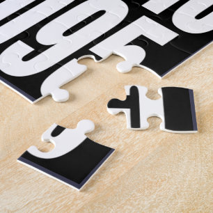 Puzzle pi= 3,14159 Chiffres mathématiques Pi Jour Noir et