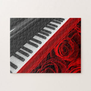 Puzzle Piano et roses