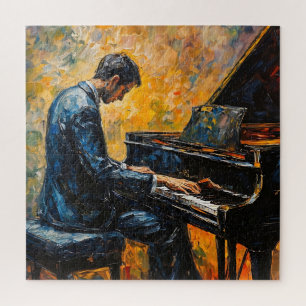 Puzzle Piano Player - Peinture à l'huile