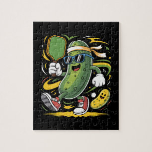 Puzzle Pickle Jouant au Pickleball