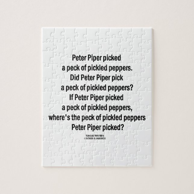 Puzzle Picotin sélectionné par joueur de pipeau de Peter (Vertical)